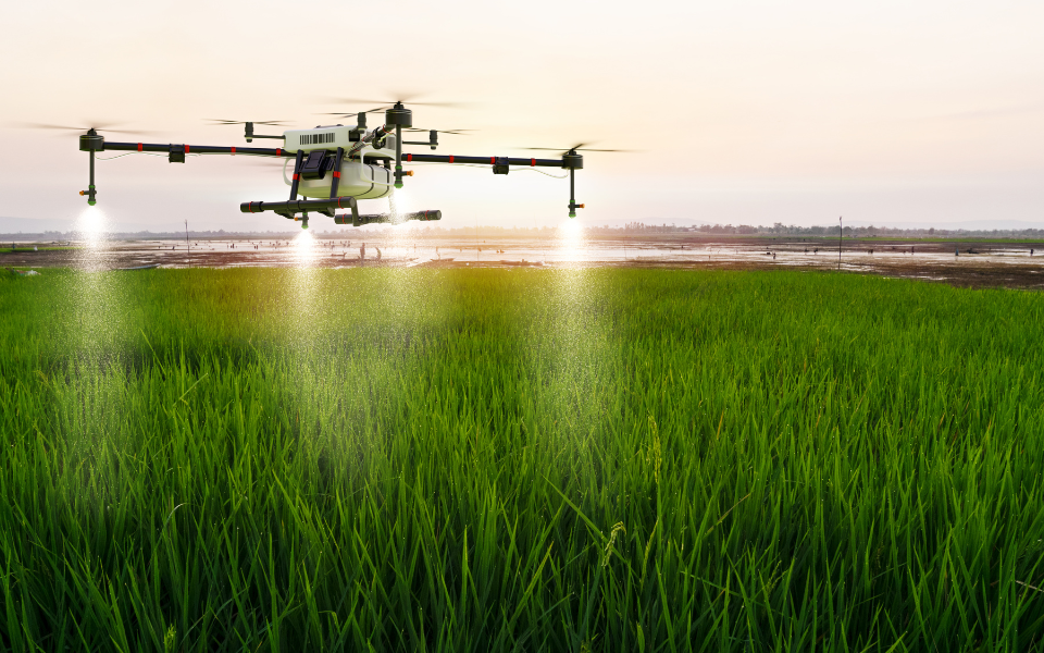 Agriculture Drone in Field